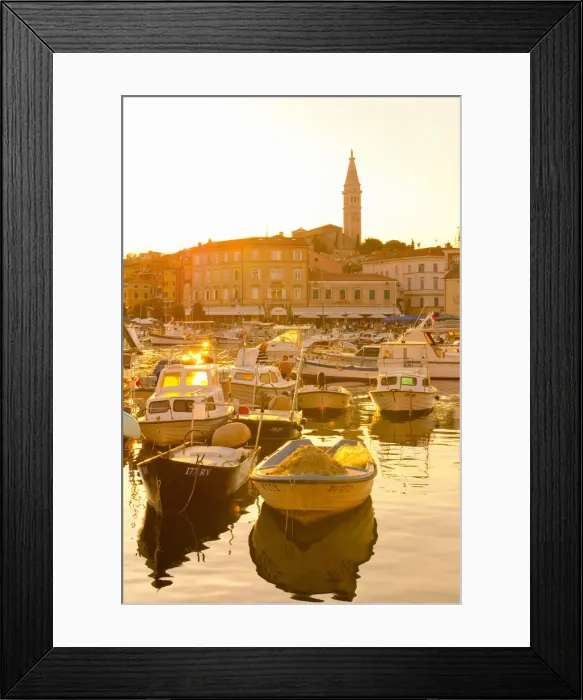 Framed Print : Croatia, Istria, Rovinj, harbour and Cathedral of St. Euphemia Framed Print : Croatia, Istria, Rovinj, harbour and Cathedral of St. Euphemia