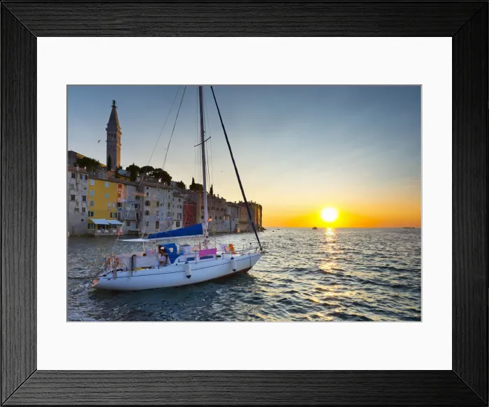 Framed Print : Croatia, Istria, Rovinj, quay and Cathedral of St. Euphemia Framed Print : Croatia, Istria, Rovinj, quay and Cathedral of St. Euphemia