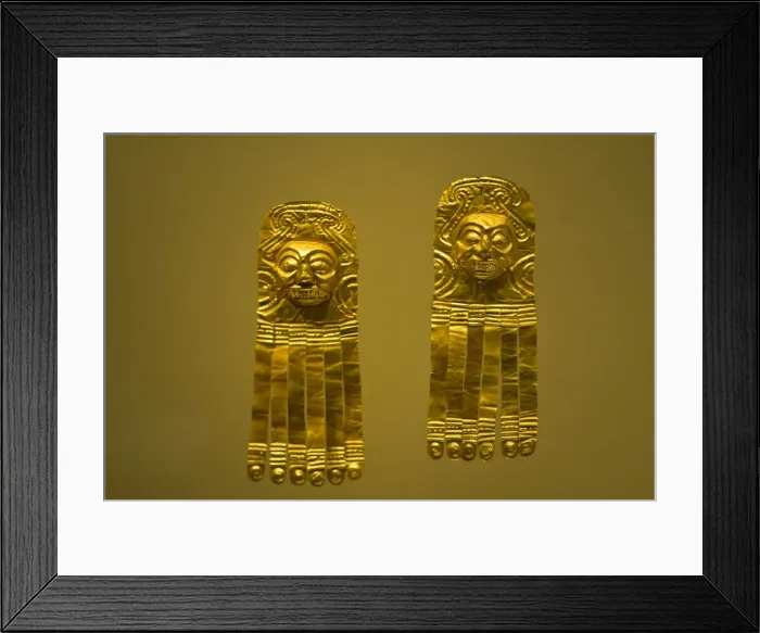 Framed Print : Colombia, Bogota, Gold musuem, Museo Del Oro, Gold artifact