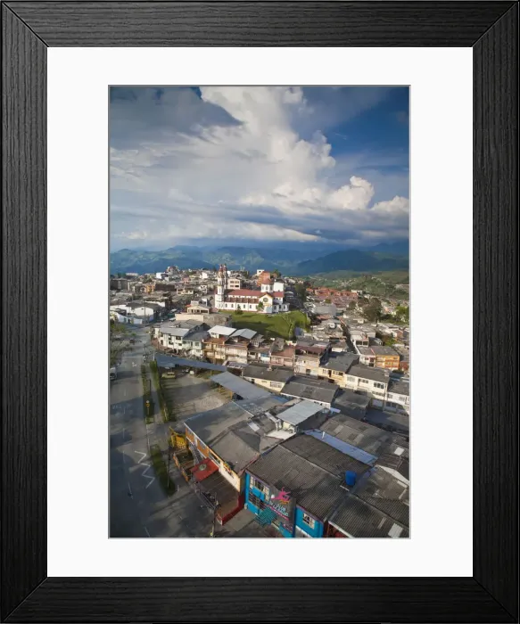 Framed Print : Colombia, Caldes, Manizales, Chipre, Chipre looking towards Nuestra Senora del Rosary Framed Print : Colombia, Caldes, Manizales, Chipre, Chipre looking towards Nuestra Senora del Rosary