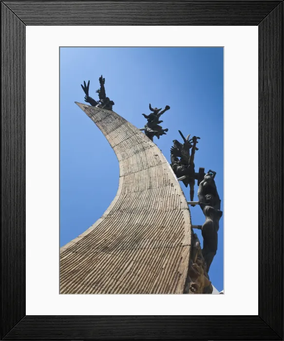 Framed Print : Colombia, Antioquia, Medellin, Parque de la Luz, Monumento a la Raza by Rodrigo Arenas