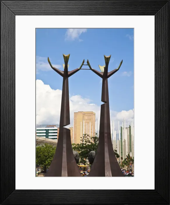 Framed Print : Colombia, Antioquia, Medellin, City Center, Parque de la Luz, Forest of Spiral lamps Framed Print : Colombia, Antioquia, Medellin, City Center, Parque de la Luz, Forest of Spiral lamps