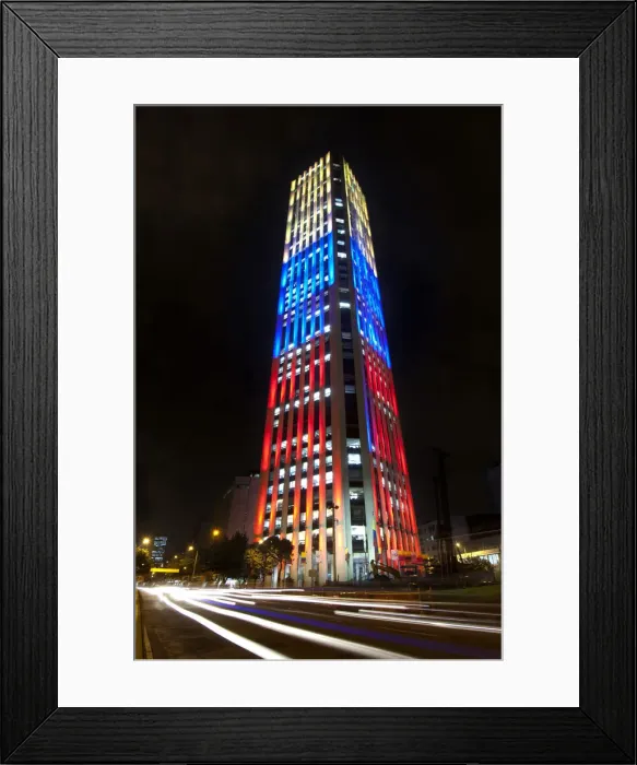 Framed Print : Colombia, Bogota, Torre Colpatria (Colpatria Tower), Colombias Tallest Building