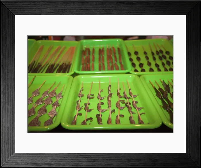 Framed Print : China, Beijing, Donghuamen night market Framed Print : China, Beijing, Donghuamen night market