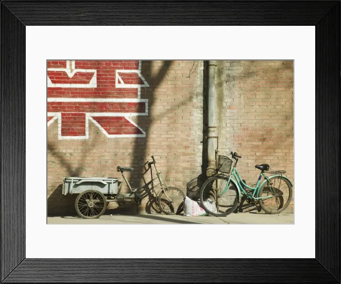 Framed Print : China, Beijing, Chaoyang District, Dashanzi 798 Art District, Bicycles Framed Print : China, Beijing, Chaoyang District, Dashanzi 798 Art District, Bicycles
