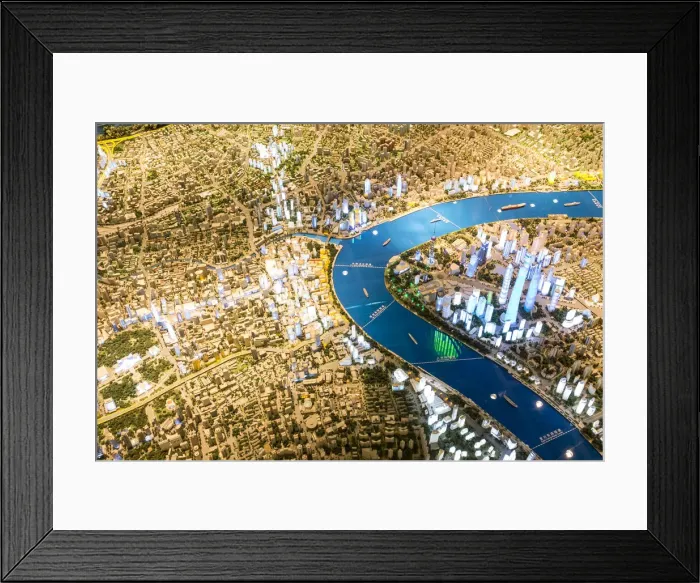 Framed Print : Model of Shanghai, Shanghai Urban Planning Exhibition Hall, Shanghai, China