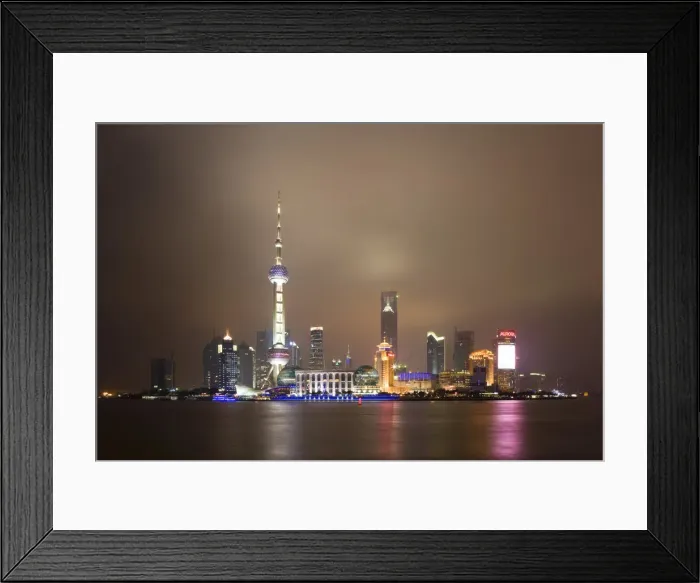 Framed Print : China, Shanghai, Pudong across Huangpu River Framed Print : China, Shanghai, Pudong across Huangpu River