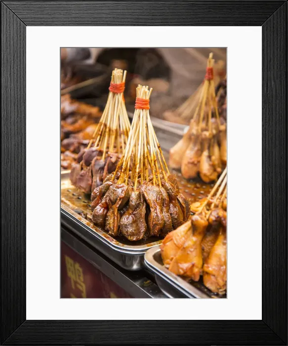 Framed Print : Duck stomach, Qibao, Shanghai, China