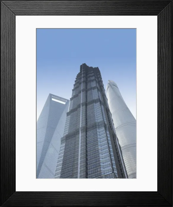 Framed Print : Jin Mao Tower, Shanghai Tower and Shanghai World Finance Center, Lujiazui, Pudong Framed Print : Jin Mao Tower, Shanghai Tower and Shanghai World Finance Center, Lujiazui, Pudong
