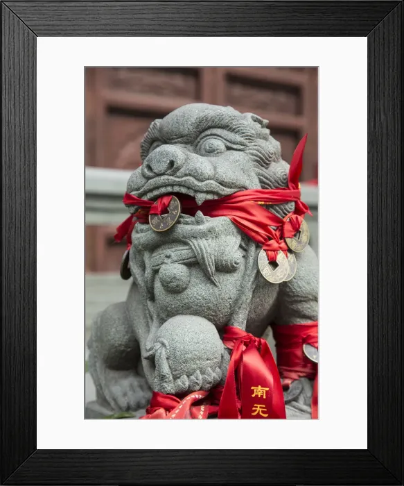 Framed Print : Lion statue, Jade Buddha Temple, Shanghai, China Framed Print : Lion statue, Jade Buddha Temple, Shanghai, China