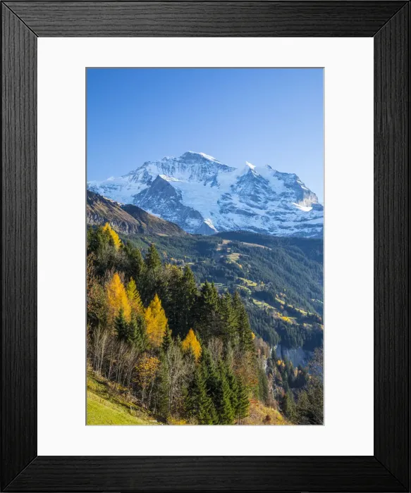 Framed Print : Wengen, and Jungfrau mountain, Berner Oberland, Switzerland