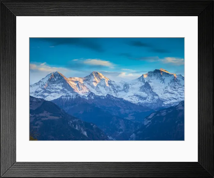Framed Print : Eiger, Monch & Jungfrau mountains, Berner Oberland, Switzerland