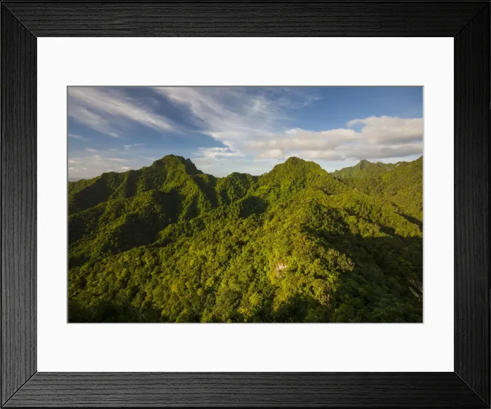 Framed Print : Cook Islands, Rarotonga, view from Rarotonga Cross Island Hiking Path
