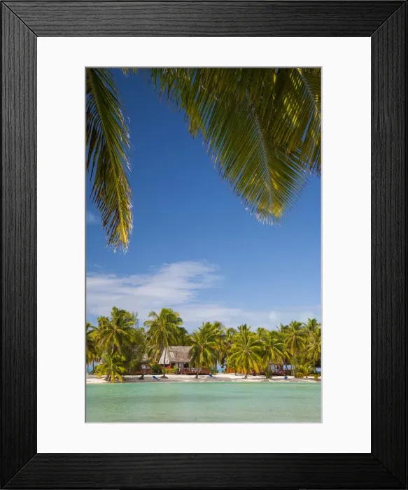 Framed Print : Cook Islands, Aitutaki Atoll, Smal Beach Resort on the Lagoon Framed Print : Cook Islands, Aitutaki Atoll, Smal Beach Resort on the Lagoon