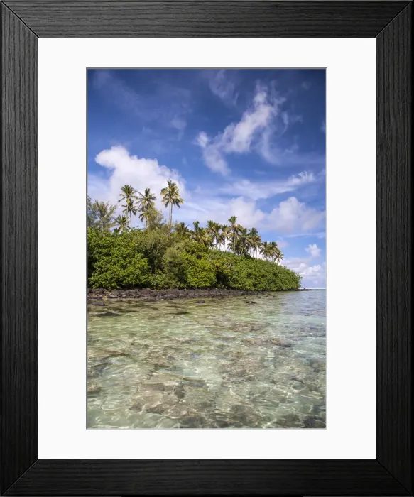 Framed Print : Cook Islands, Aitutaki Atoll, Lagoon