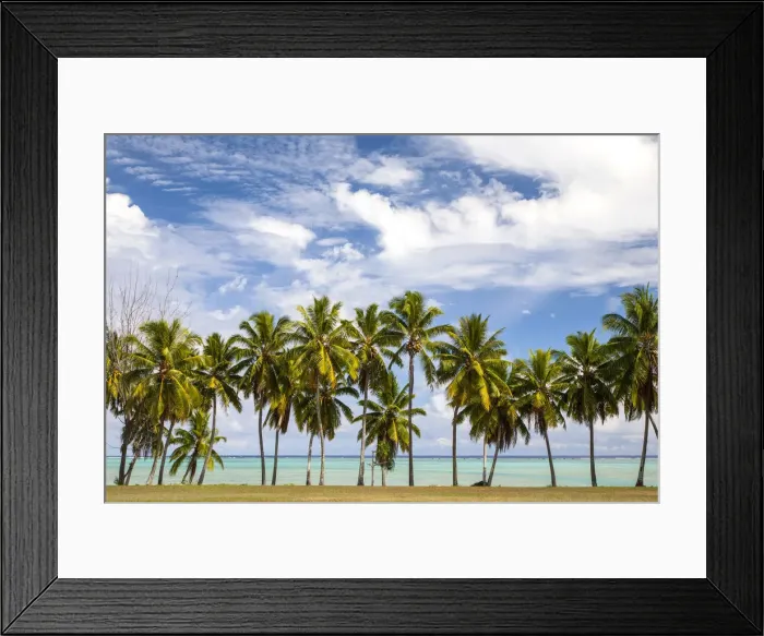 Framed Print : Cook Islands, Aitutaki Atoll, Lagoon