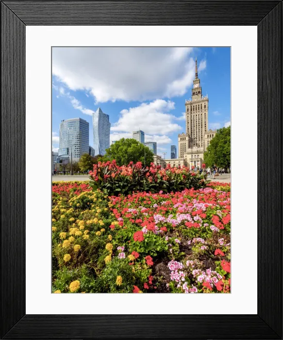 Framed Print : Poland, Masovian Voivodeship, Warsaw, City Center Skyscrapers with Palace of Culture Framed Print : Poland, Masovian Voivodeship, Warsaw, City Center Skyscrapers with Palace of Culture