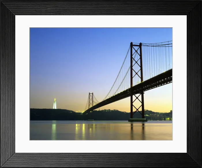 Framed Print : Tagus river and 25th April bridge, near the huge statue of Cristo Rei. Lisbon, Portugal Framed Print : Tagus river and 25th April bridge, near the huge statue of Cristo Rei. Lisbon, Portugal