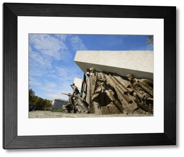 Framed Print : The Warsaw Uprising Monument, a striking bronze ensemble, depicts Armia Krajowa (Home Framed Print : The Warsaw Uprising Monument, a striking bronze ensemble, depicts Armia Krajowa (Home