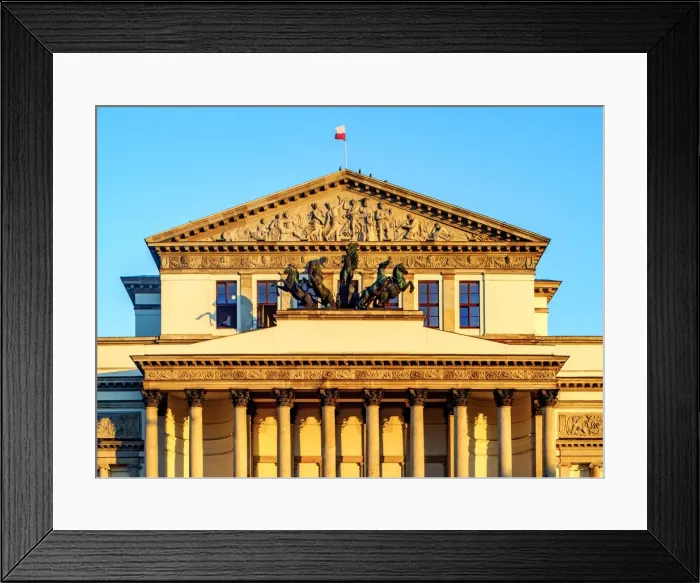 Framed Print : Poland, Masovian Voivodeship, Warsaw, Grand Theatre and National Opera