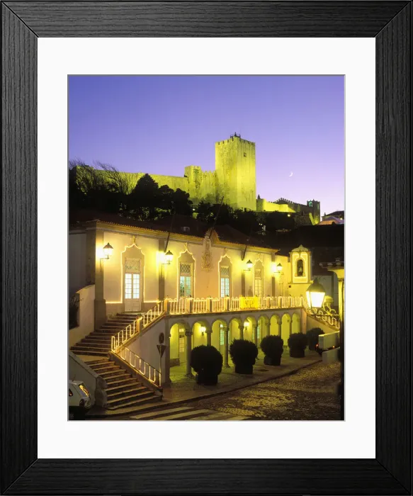 Framed Print : The 12th century castle and the Town Hall (16th century) of Palmela, Portugal Framed Print : The 12th century castle and the Town Hall (16th century) of Palmela, Portugal