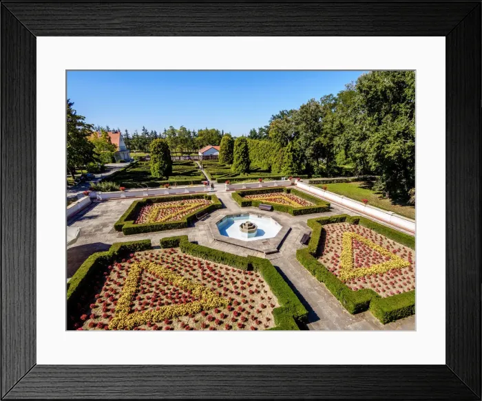 Framed Print : Poland, Subcarpathian Voivodeship, Baranow Sandomierski Castle Gardens