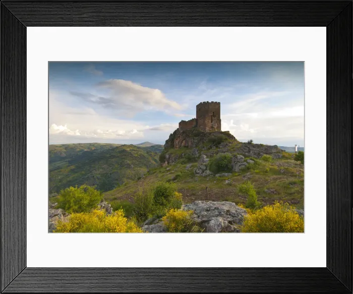 Framed Print : Castle of Algoso dating from the 12th century. Tras os Montes, Portugal Framed Print : Castle of Algoso dating from the 12th century. Tras os Montes, Portugal