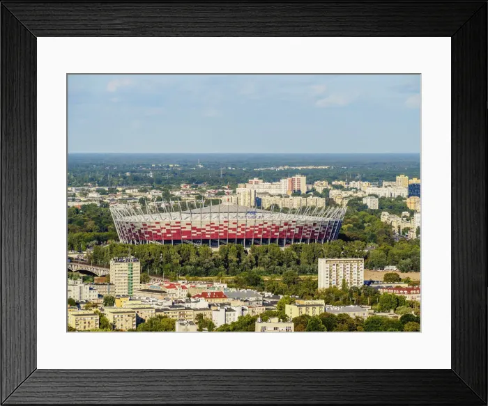 Framed Print : Poland, Masovian Voivodeship, Warsaw Stadium seen from the Palace of Culture and Science Framed Print : Poland, Masovian Voivodeship, Warsaw Stadium seen from the Palace of Culture and Science