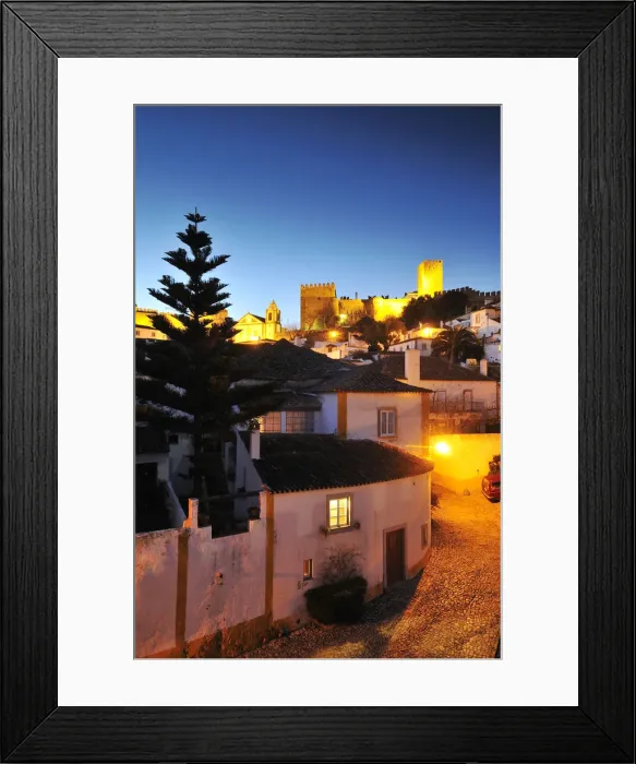 Framed Print : Obidos, one of the most picturesque medieval villages in Portugal, at dusk Framed Print : Obidos, one of the most picturesque medieval villages in Portugal, at dusk