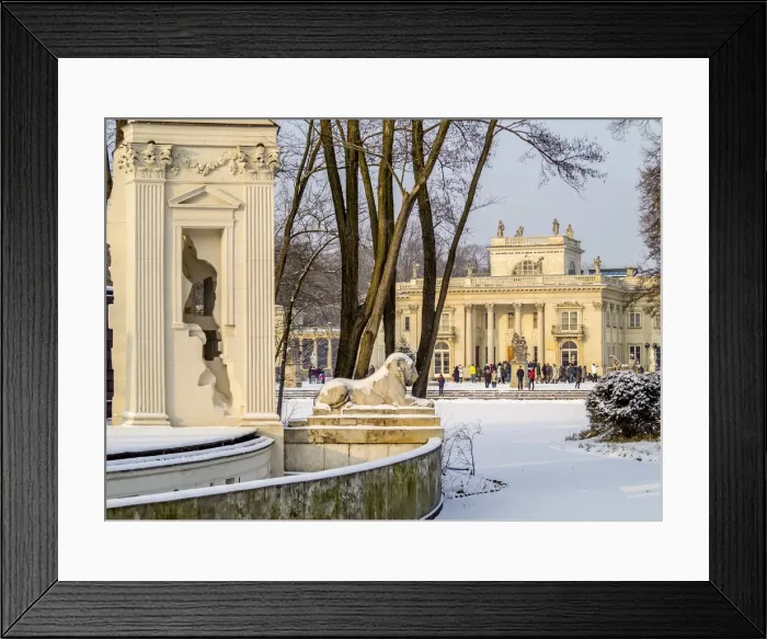 Framed Print : Poland, Masovian Voivodeship, Warsaw, Royal Baths Park, Lazienki Palace at winter Framed Print : Poland, Masovian Voivodeship, Warsaw, Royal Baths Park, Lazienki Palace at winter