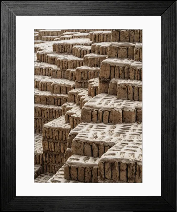 Framed Print : Huaca Pucllana Pyramid, detailed view, Miraflores District, Lima, Peru Framed Print : Huaca Pucllana Pyramid, detailed view, Miraflores District, Lima, Peru