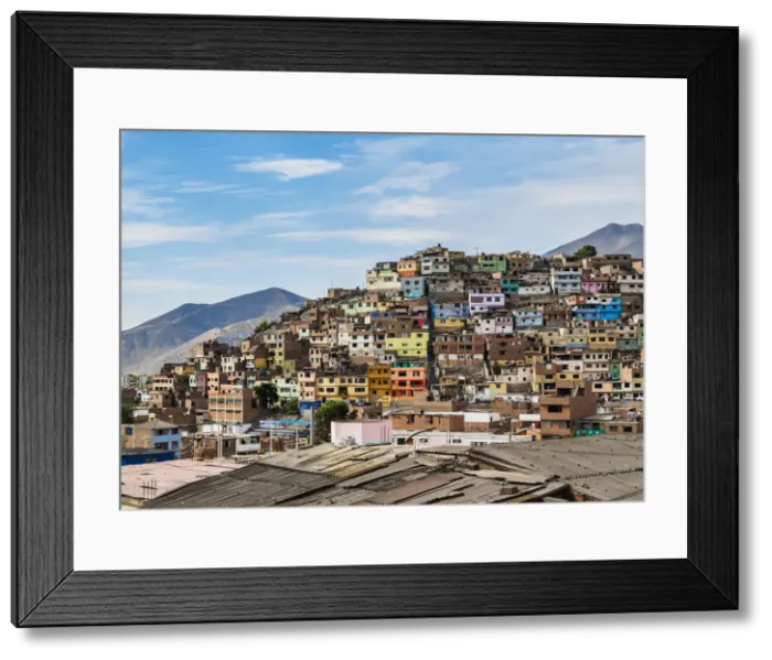 Framed Print : Houses on the way up the San Cristobal Hill, Lima, Peru Framed Print : Houses on the way up the San Cristobal Hill, Lima, Peru