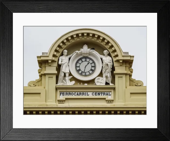 Framed Print : Old Railway Station, detailed view, Lima, Peru Framed Print : Old Railway Station, detailed view, Lima, Peru