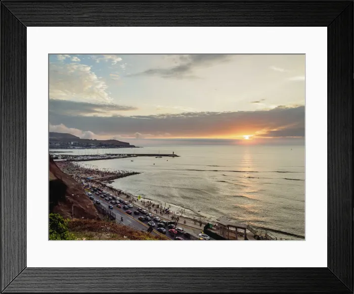 Framed Print : Sunset seen from Barranco District, Lima, Peru Framed Print : Sunset seen from Barranco District, Lima, Peru
