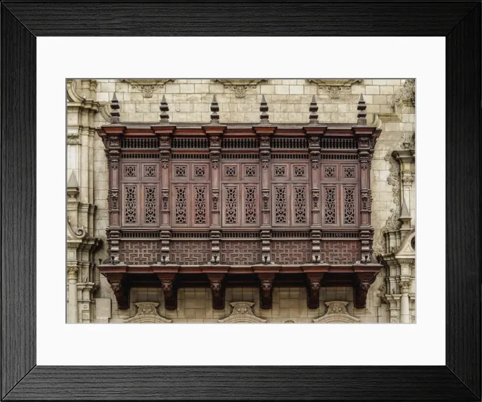 Framed Print : Archbishops Palace, detailed view, Plaza de Armas, Lima, Peru Framed Print : Archbishops Palace, detailed view, Plaza de Armas, Lima, Peru