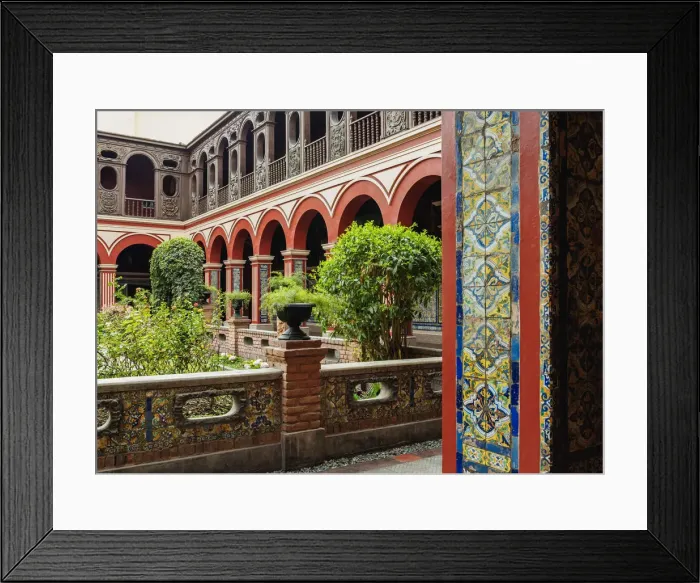 Framed Print : Cloister in Convent of Santo Domingo, Lima, Peru