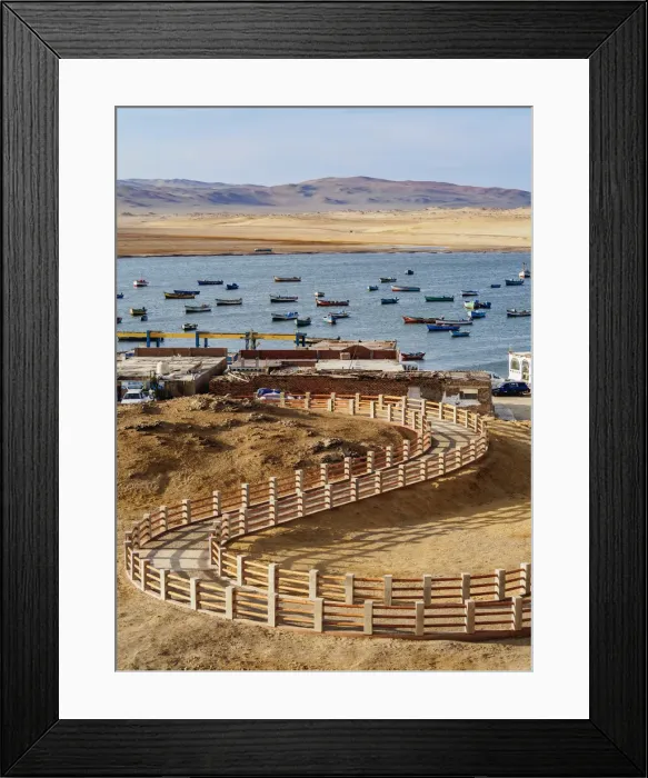 Framed Print : Port in Lagunillas, Paracas National Reserve, Ica Region, Peru Framed Print : Port in Lagunillas, Paracas National Reserve, Ica Region, Peru