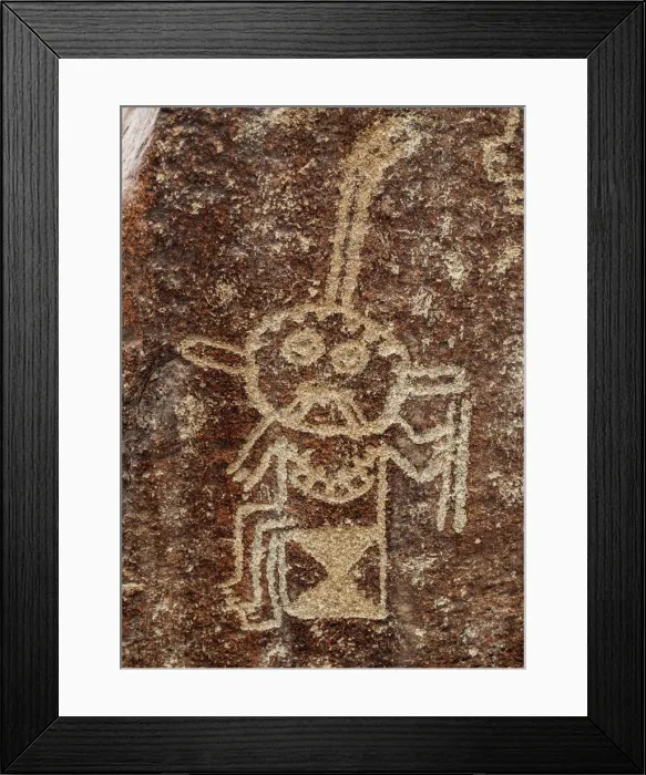 Framed Print : The Stages of Life Petroglyph, detailed view, Palpa, Ica Region, Peru Framed Print : The Stages of Life Petroglyph, detailed view, Palpa, Ica Region, Peru