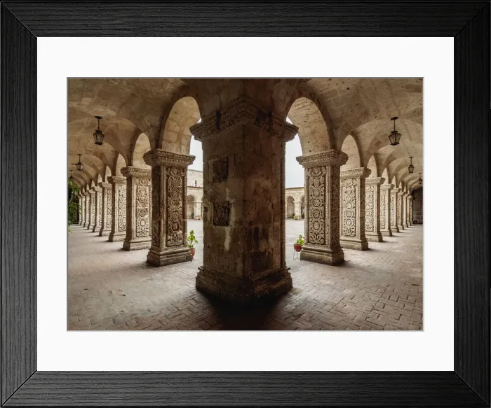 Framed Print : Cloister of the La Compania Church, Arequipa, Peru Framed Print : Cloister of the La Compania Church, Arequipa, Peru
