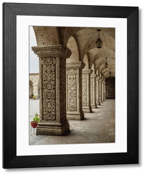 Framed Print : Cloister of the La Compania Church, Arequipa, Peru Framed Print : Cloister of the La Compania Church, Arequipa, Peru