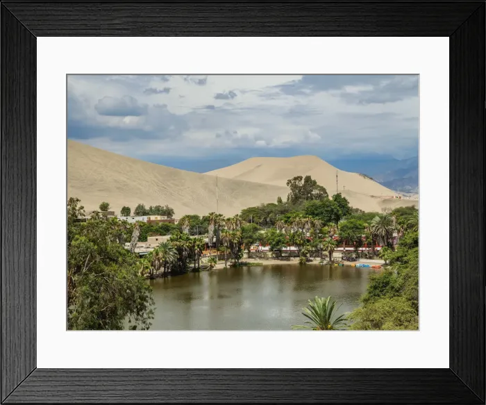 Framed Print : Huacachina Oasis and Lake, Ica Region, Peru Framed Print : Huacachina Oasis and Lake, Ica Region, Peru