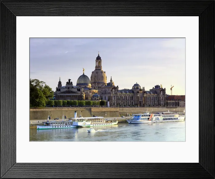 Framed Print : Germany, Saxony, Dresden, Elbe River and Old town skyline Framed Print : Germany, Saxony, Dresden, Elbe River and Old town skyline