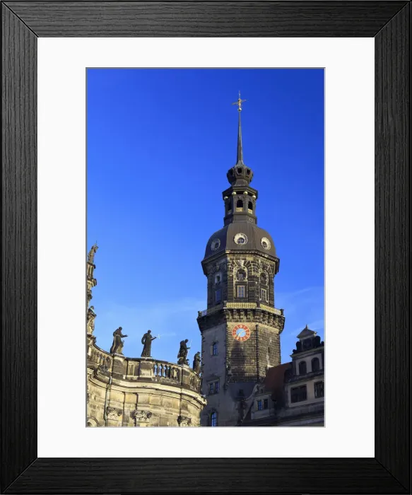 Framed Print : Germany, Saxony, Dresden, Old town and Theateplatz square Framed Print : Germany, Saxony, Dresden, Old town and Theateplatz square