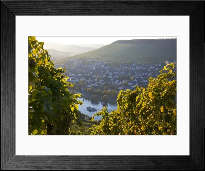 Framed Print : View over Bernkastel-Kues & Mosel River, Rhineland-Palatinate, Germany Framed Print : View over Bernkastel-Kues & Mosel River, Rhineland-Palatinate, Germany