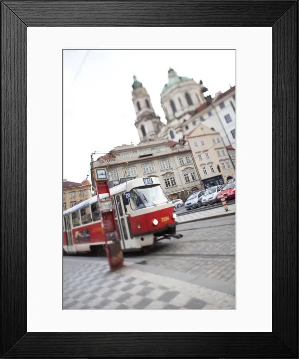 Framed Print : Tram, Mala Strana, Prague, Czech Republic