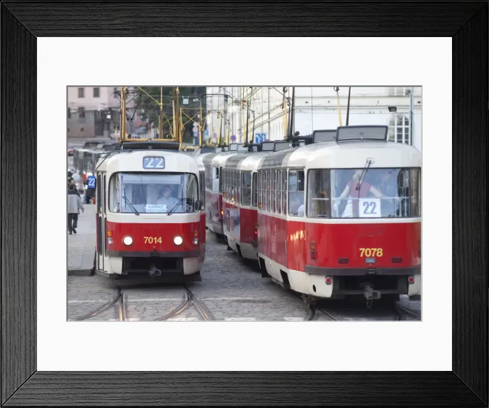 Framed Print : Trams, Mala Strana, Prague, Czech Republic Framed Print : Trams, Mala Strana, Prague, Czech Republic