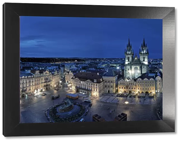 Czech Republic, Prague, Stare Mesto (Old Town), Old Town Square and Church of our