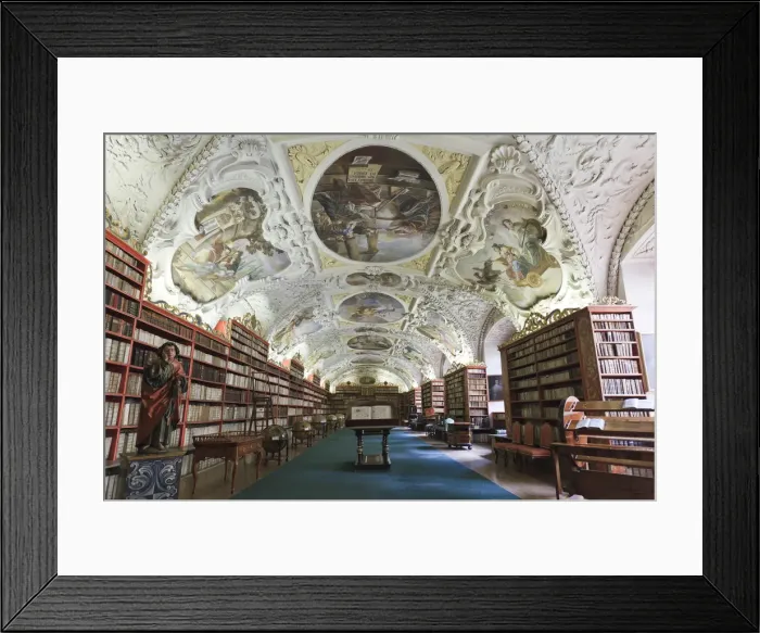 Framed Print : Czech Republic, Prague, Strahov Monastery, Theological Hall inside Strahov Library Framed Print : Czech Republic, Prague, Strahov Monastery, Theological Hall inside Strahov Library