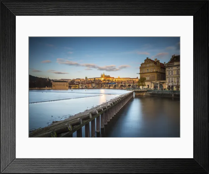 Framed Print : Vltava River and Prague, Czech Republic Framed Print : Vltava River and Prague, Czech Republic