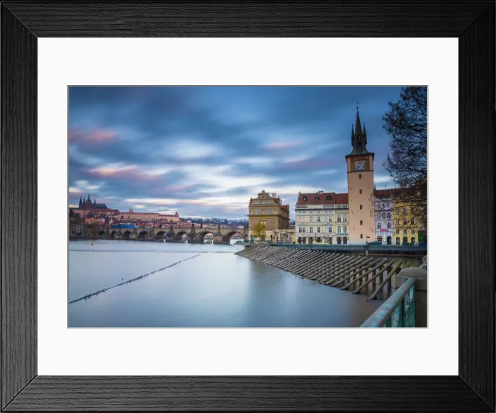 Framed Print : Vltava River and Prague, Czech Republic Framed Print : Vltava River and Prague, Czech Republic